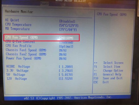 CPU Fan Speed (PRM)